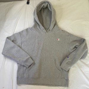 Champion Reverse Weave Gray Hoodie Sweatshirt Youth Large